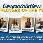 A banner congratulates “Employees of the Year” at People Incorporated,