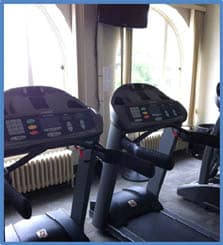treadmills in a gym