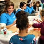 people at a table
