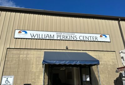 William Perkins Center overhead sign