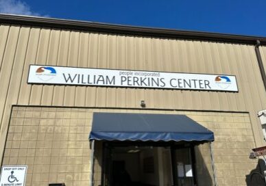 William Perkins Center overhead sign